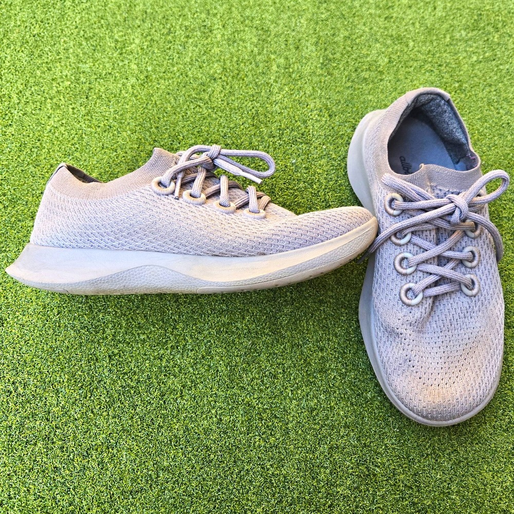 Allbirds Tree Runner Women's Gray Knit Lace-Up Low Top sneaker size W9